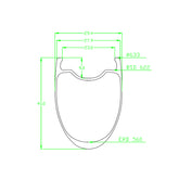 ICAN FL40 Max road bike disc wheels